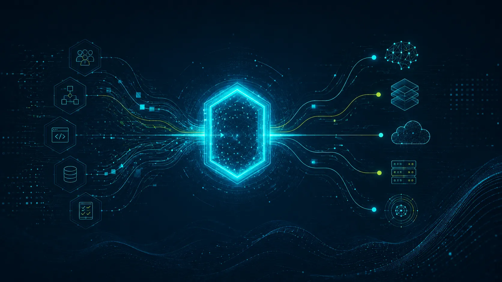 KI-Agenten und Workflows greifen über ein zentrales OmniRoute-Gateway auf verschiedene KI-Modelle und Anbieter zu.